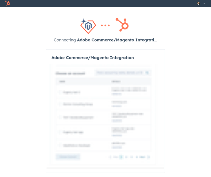 Step 6: choose HubSpot account