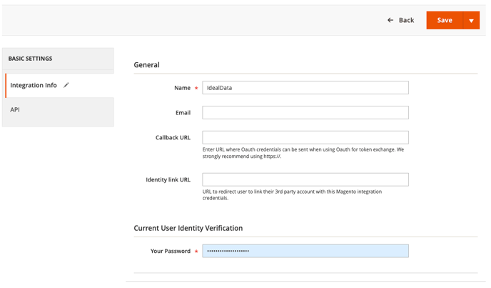 Full out the integration name