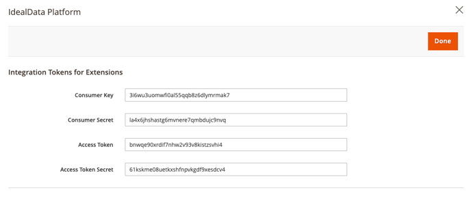 New Integration keys
